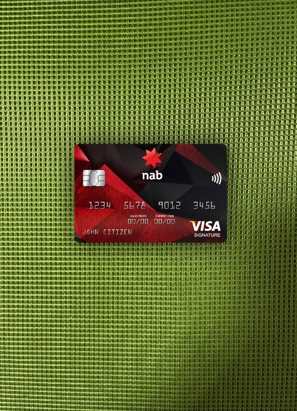 Download USA NAB bank visa signature card photolook front Photoshop template